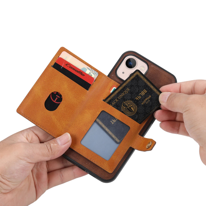 Leather Wallet Case for iPhone Card Holder